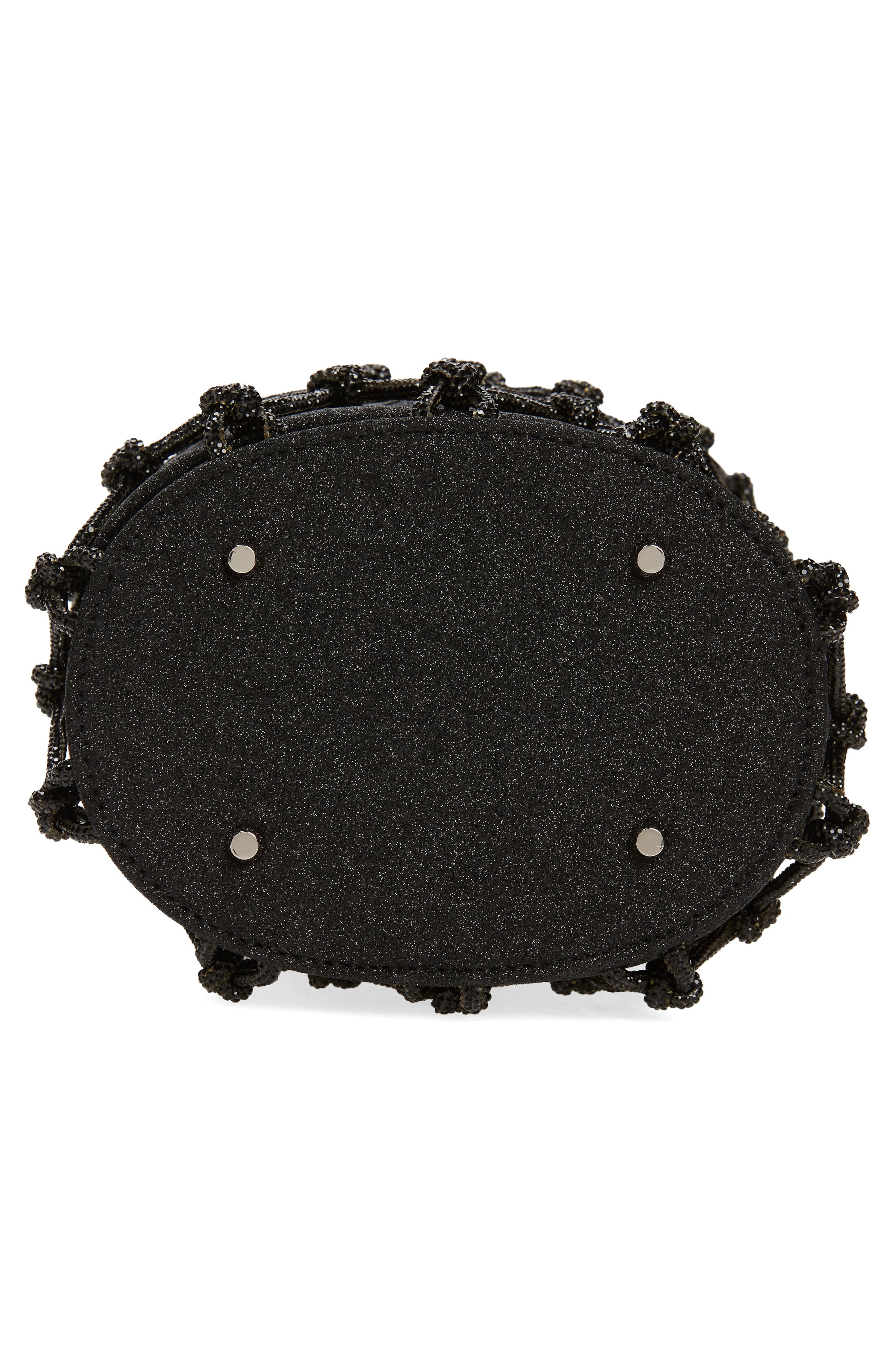 JUDITH LEIBER COUTURE Sparkle Net Pouch Bag, Alternate, color, Silver Jet