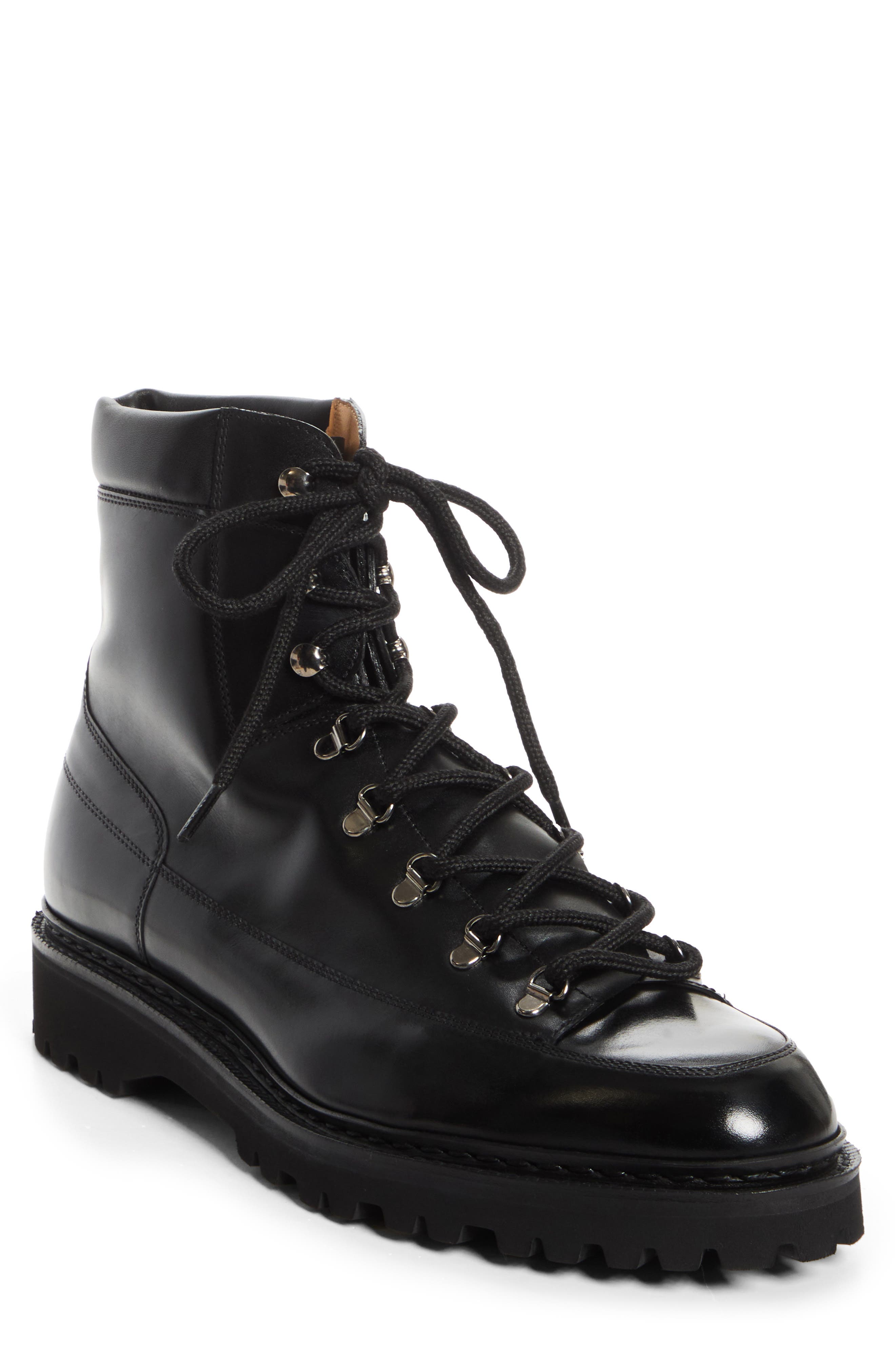 Sommet Leather Boot, Main, color, BLACK