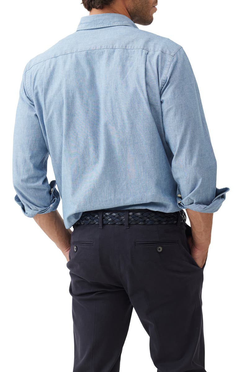 Rodd & Gunn Kirklands Original Fit Cotton Chambray Button-Down Shirt, Alternate, color, Chambray