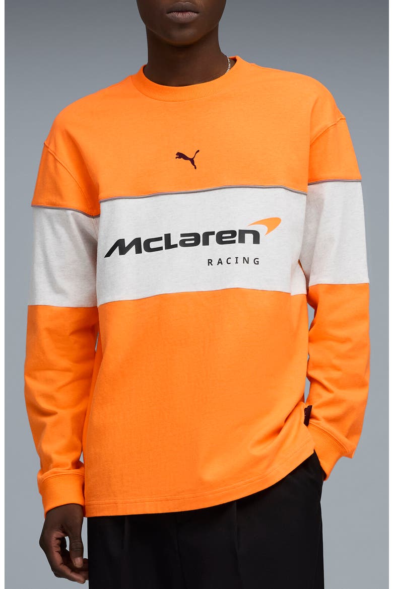 McLaren Long Sleeve Cotton Graphic T-Shirt, Main, color, PAPAYA