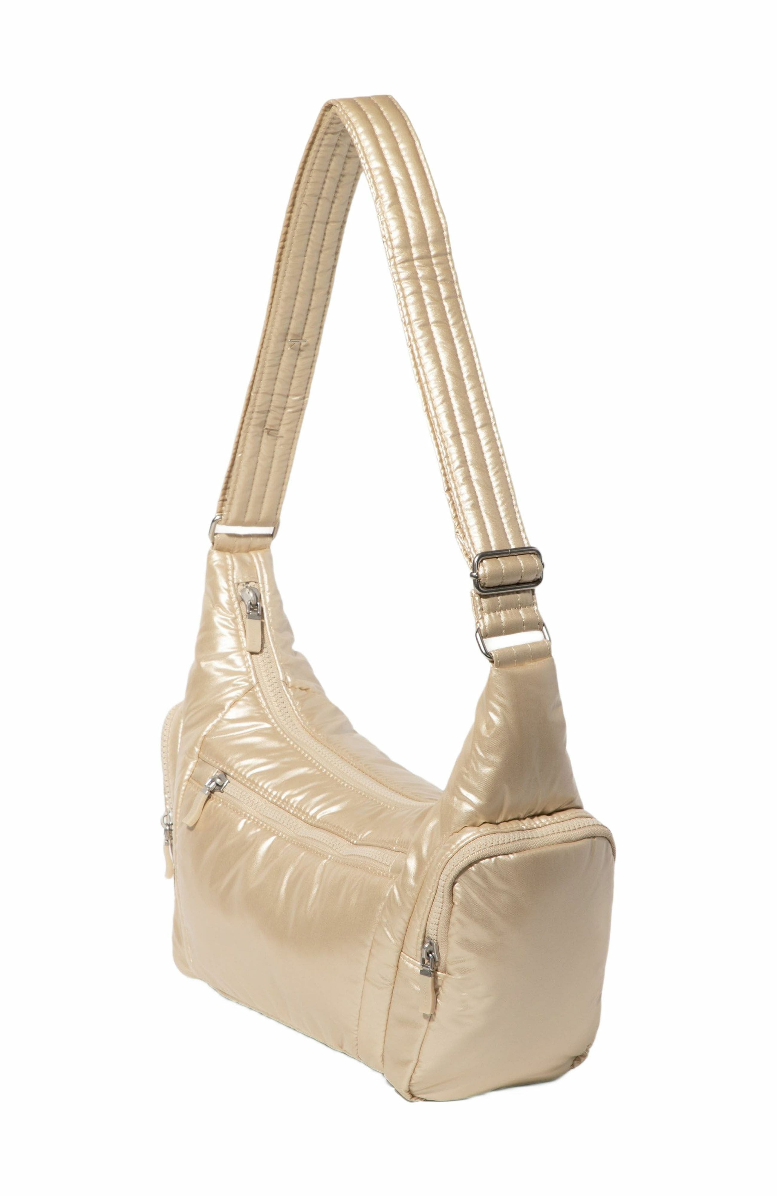 Banana Sling Crossbody Shoulder Bag, Alternate, color, Champagne Puff