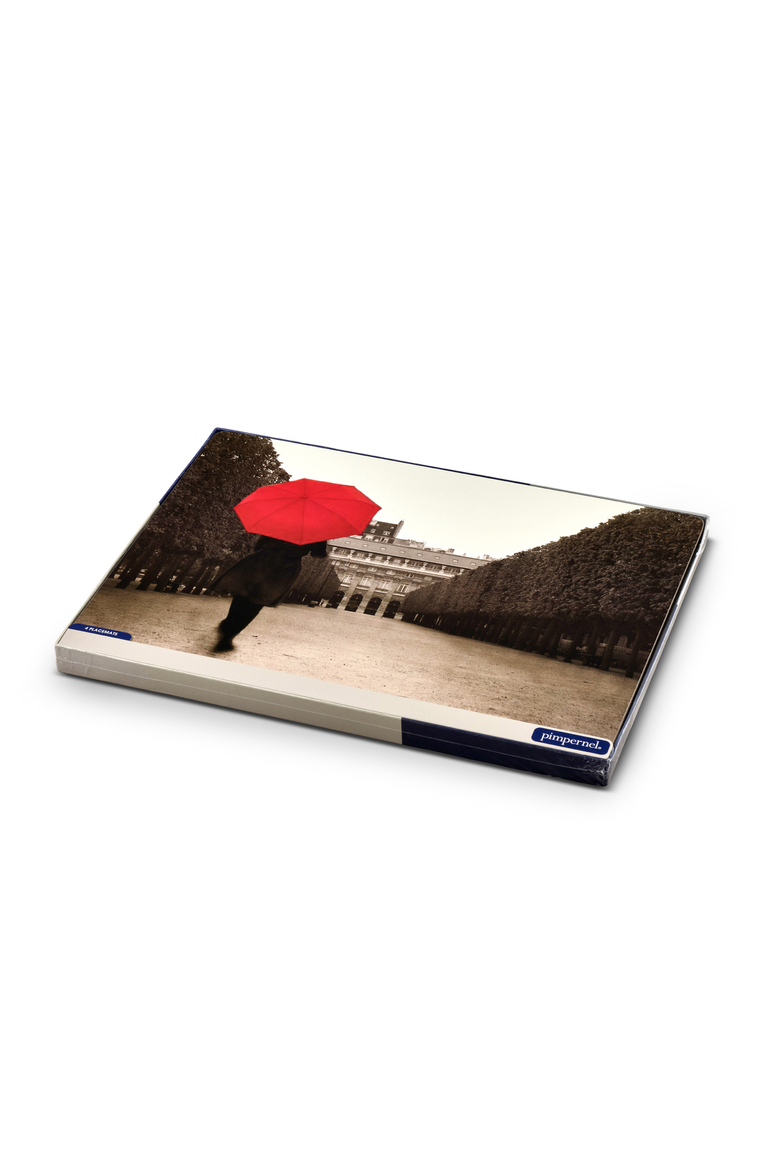 Paris Stroll Set of 4 Cork Back Placemats, Alternate, color, Multi