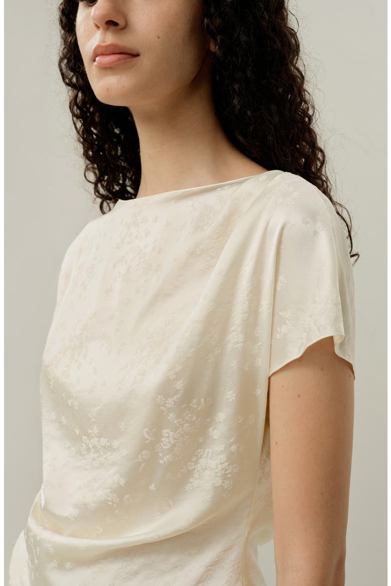 Women's Ying Jacquard Silk Top, Alternate, color, Lily White