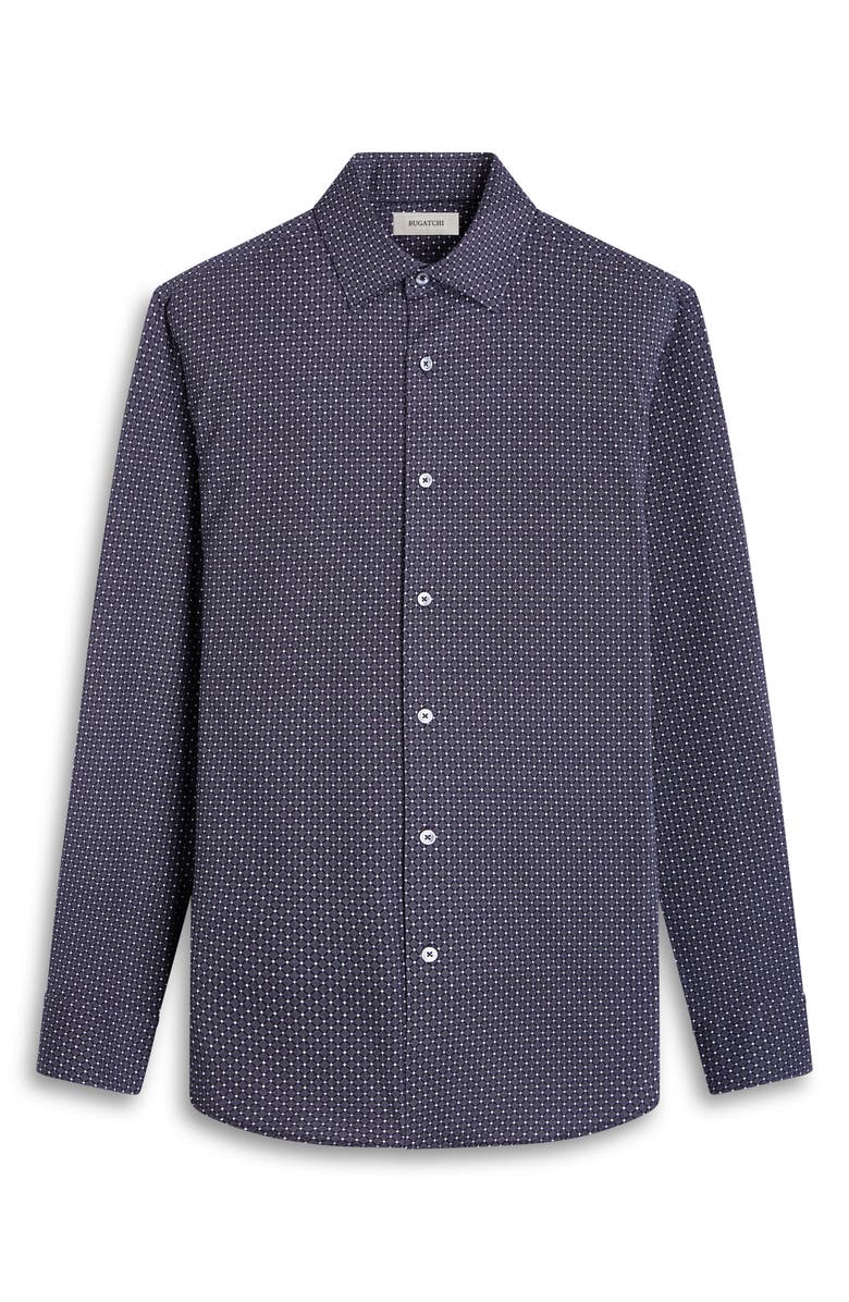 Bugatchi James OoohCotton<sup>®</sup> Diamond Check Button-Up Shirt, Alternate, color, Black