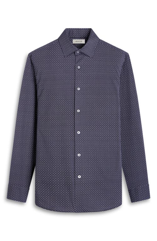 Bugatchi James Ooohcotton® Diamond Check Button-up Shirt In Black