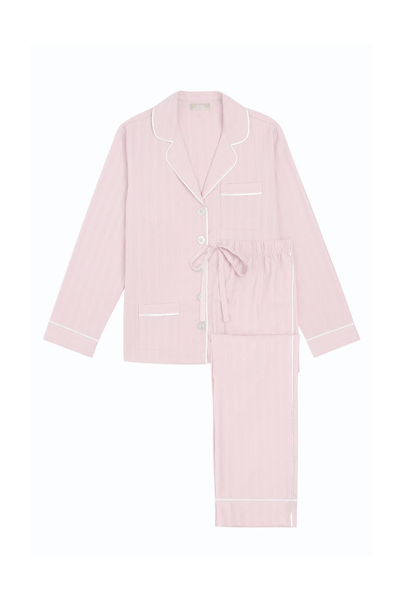 Premium Cotton Pajama Set, Alternate, color, Pink Peony