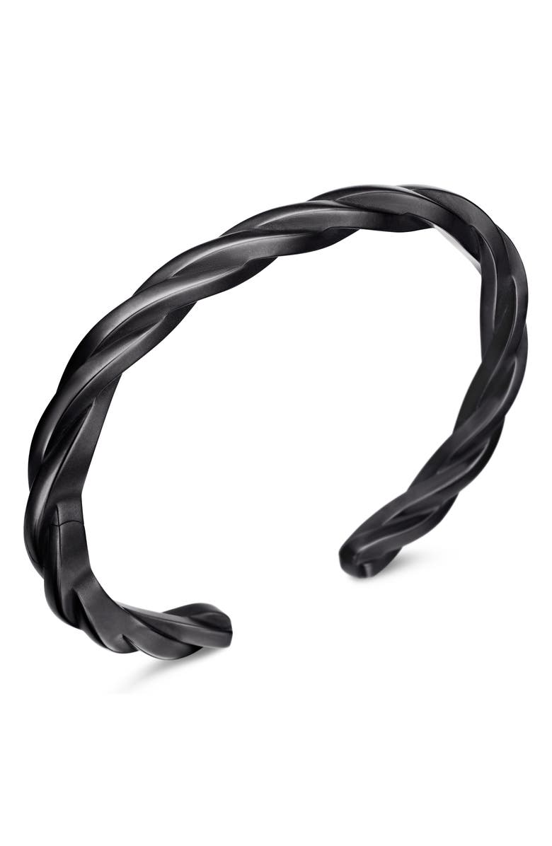 David Yurman DY Helios Cuff Bracelet in Black Titanium, 6mm, Alternate, color, Black Titanium