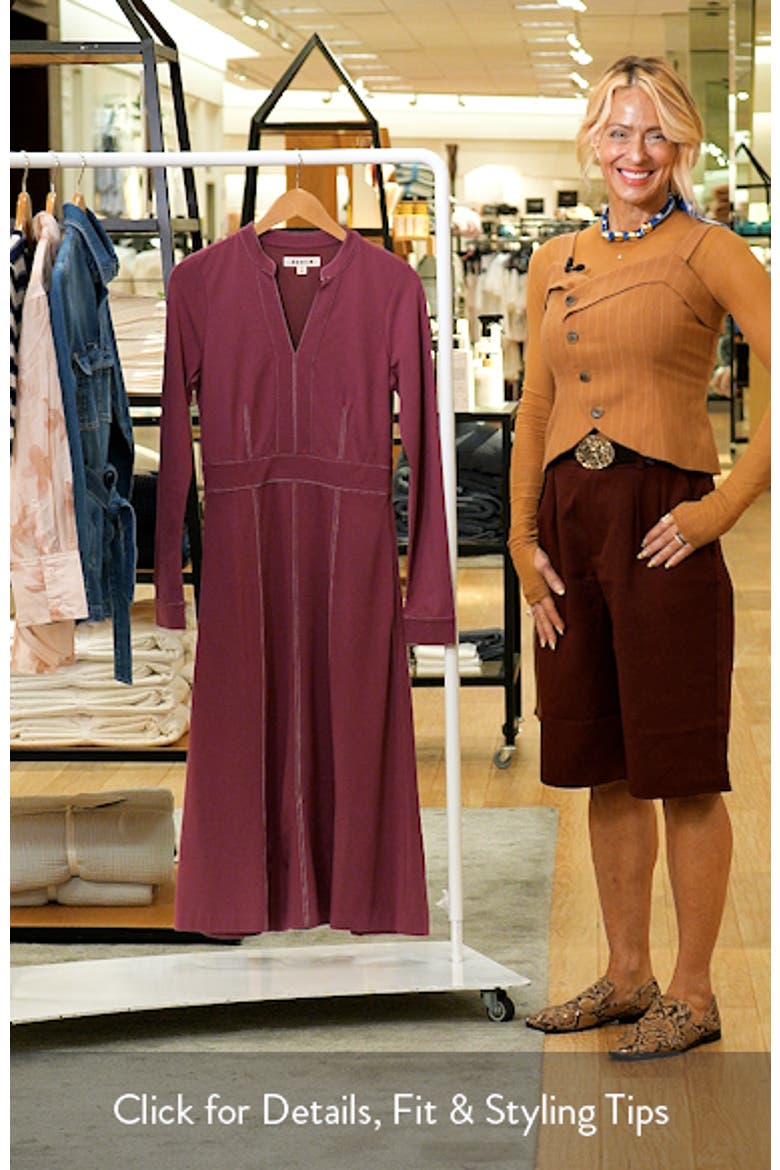 Alex Long Sleeve Ponte Midi Dress video