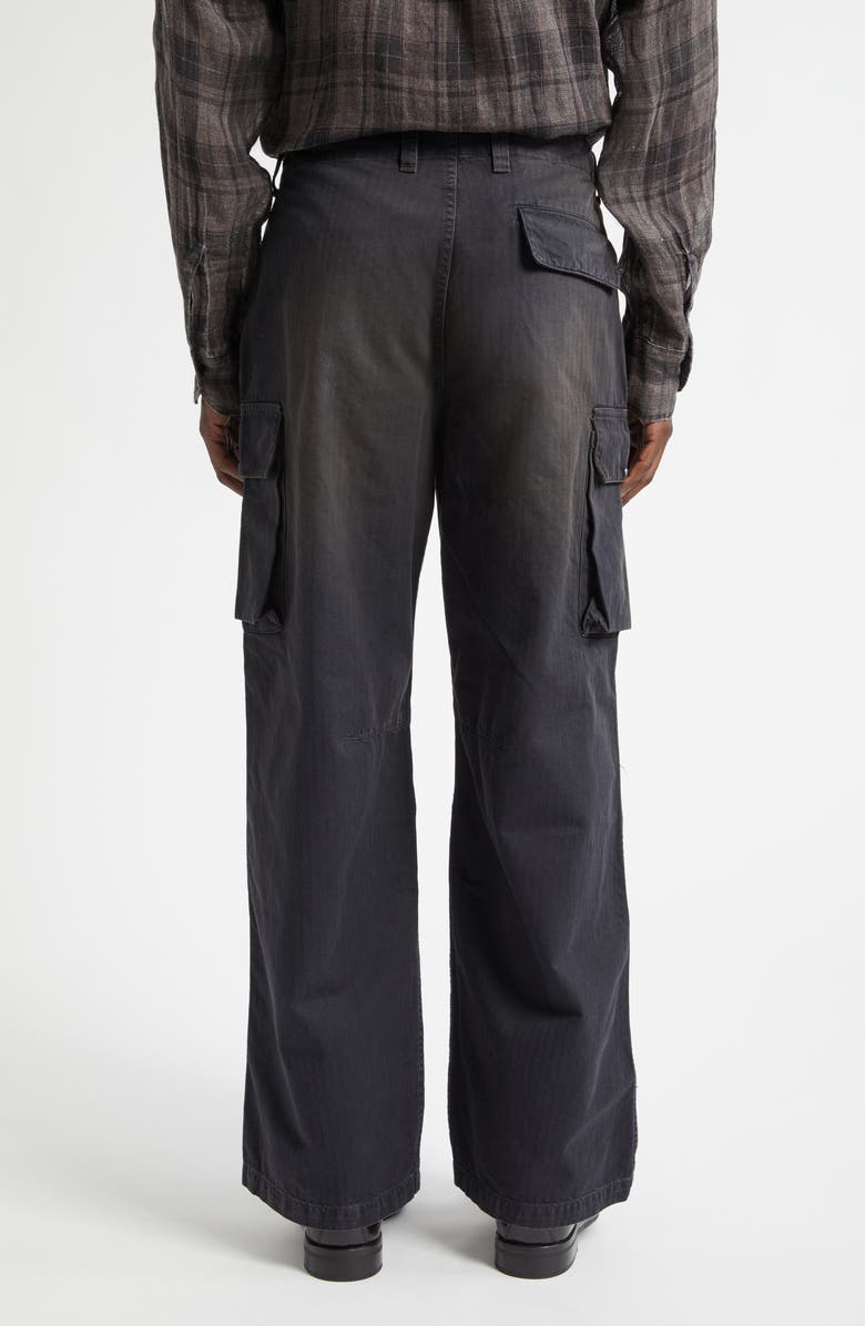 OUR LEGACY Mount Paint Splattered Cotton Herringbone Cargo Pants, Alternate, color, Nebula Wash Jungle Herringbone