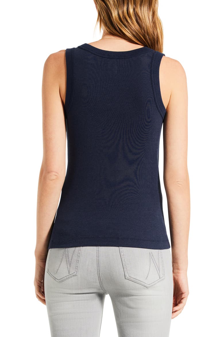 Perfect Knit Rib Scoop Neck Tank, Alternate, color, DARK INDIGO