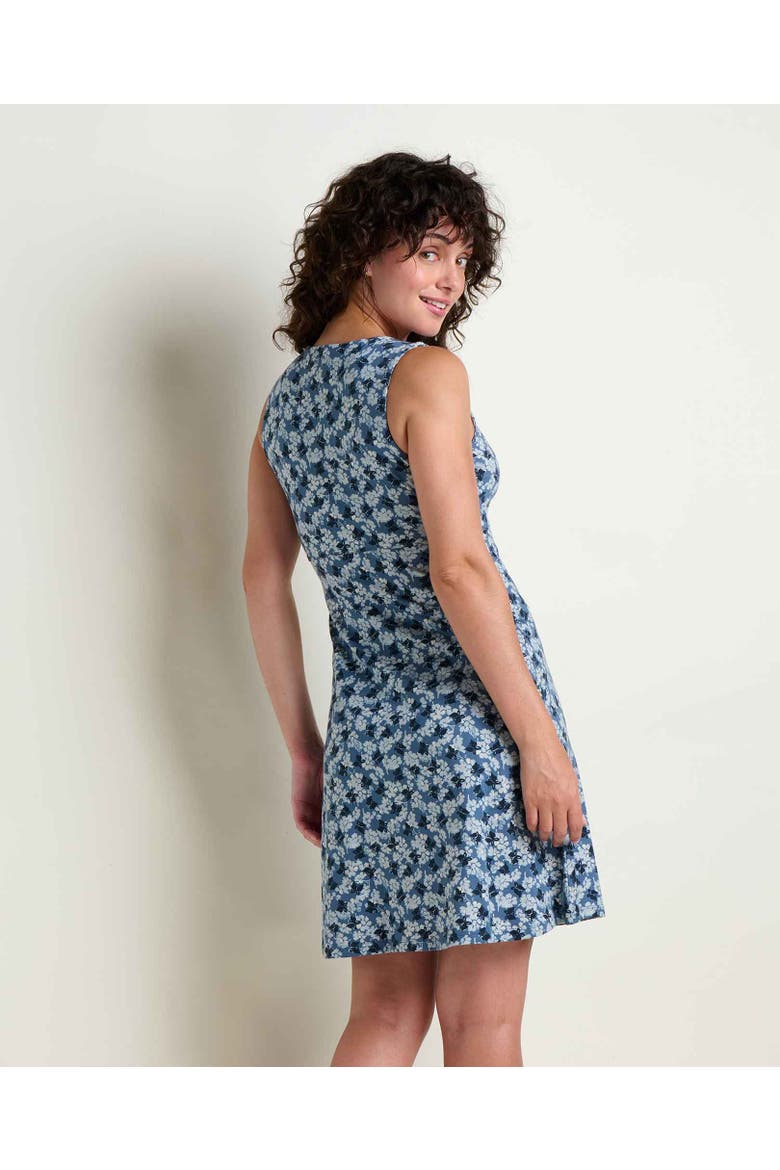 Rosemarie Sleeveless Dress, Alternate, color, Pacific Blue Print