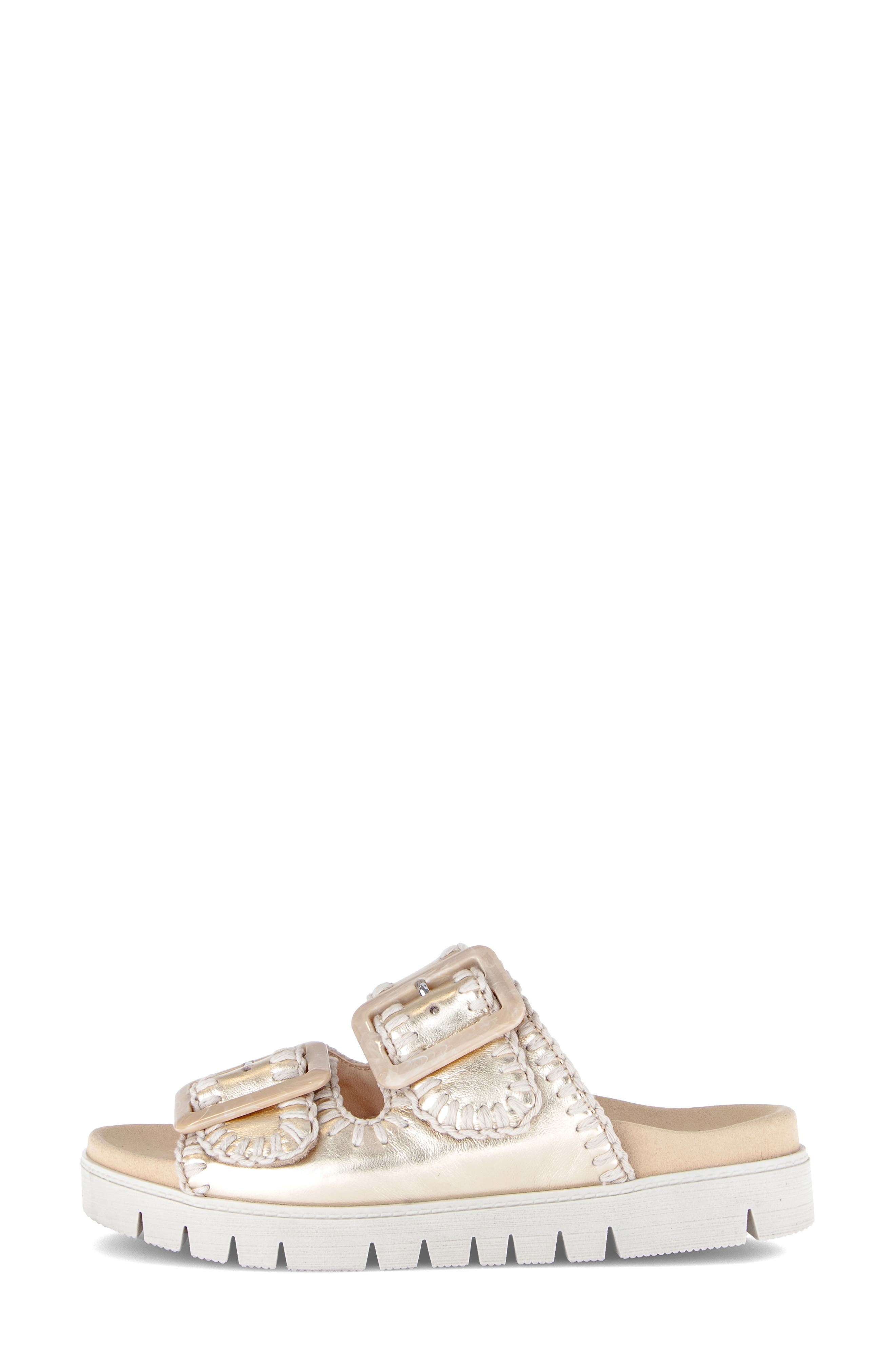 Two-Strap Lug Sole Sandal, Alternate, color, PLATINO