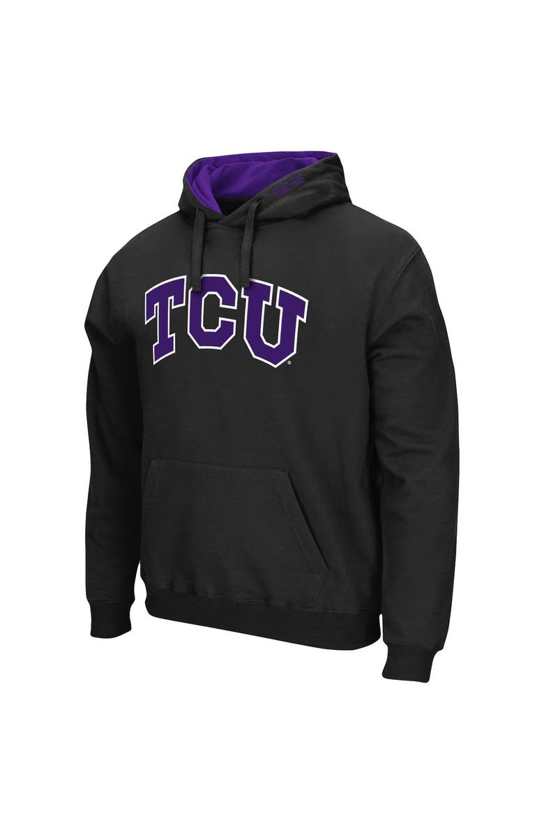 COLOSSEUM Men's Colosseum Black TCU Horned Frogs Arch & Logo 3.0 Pullover Hoodie, Alternate, color, Black