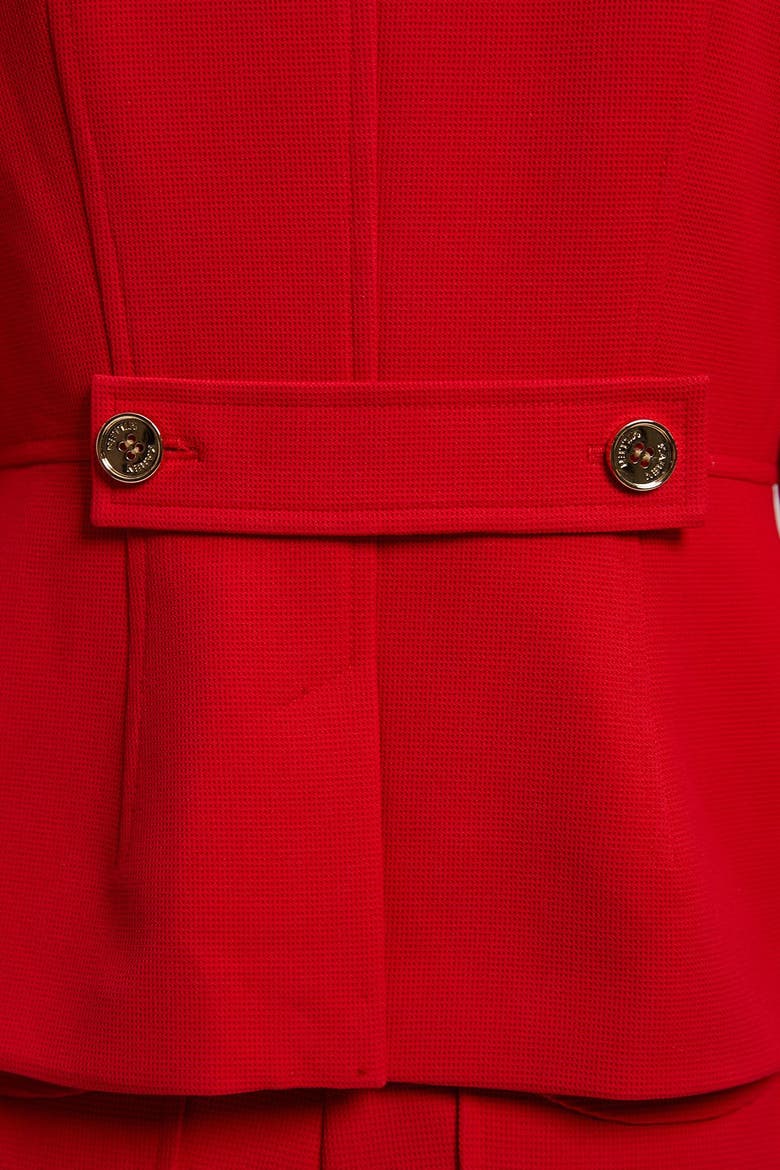 Textured Compact Stretch Tailored Jacket, Alternate, color, Red