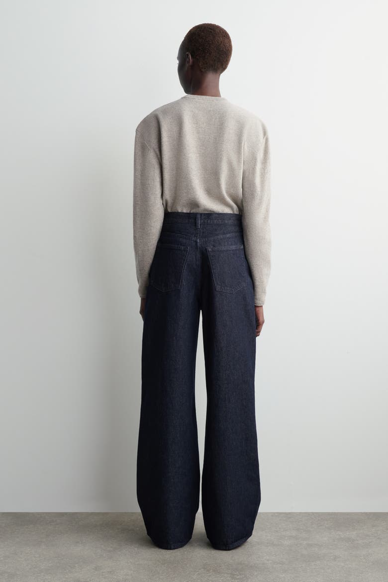 Dial Wide-Leg Jeans, Alternate, color, DARK BLUE