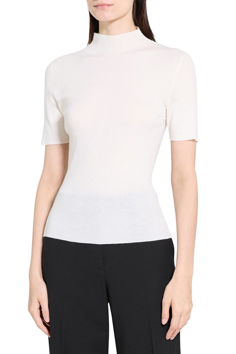 Leenda Merino Wool Mock Neck Sweater, Main, color, NEW IVORY - CX1