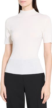 Theory Leenda Merino Wool Mock Neck Sweater