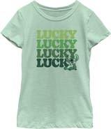 Lilo & Stitch Girls' St. Patrick's Day Stitch Lucky Stack T-Shirt