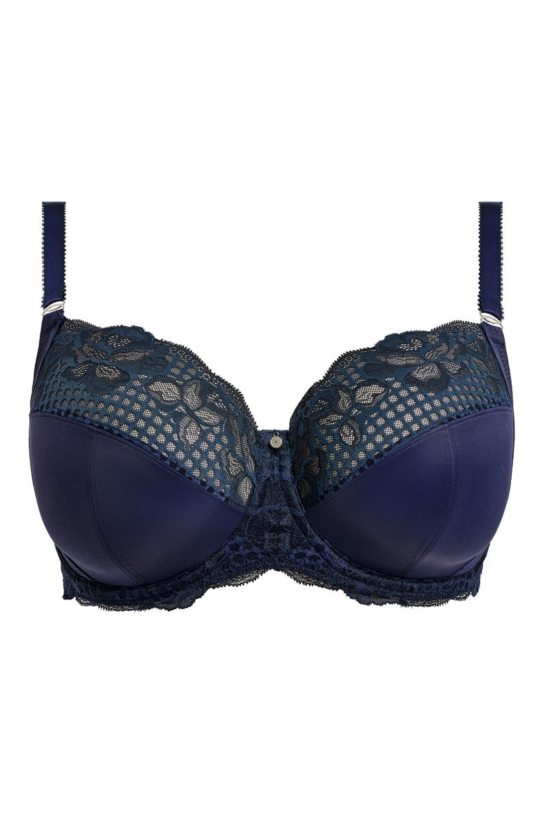 Reflect Underwire Side Support Bra, Alternate, color, NAVY