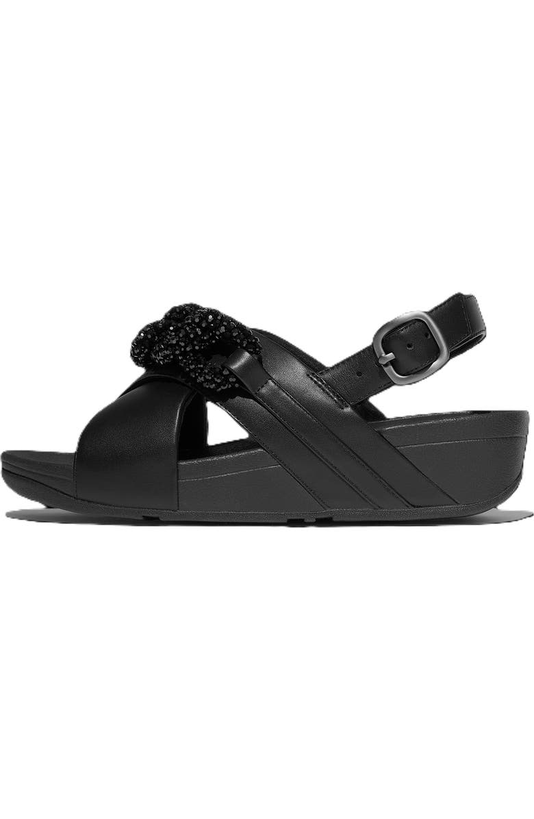 FitFlop Lulu Beaded Chain Back Strap Sandals, Alternate, color, Black