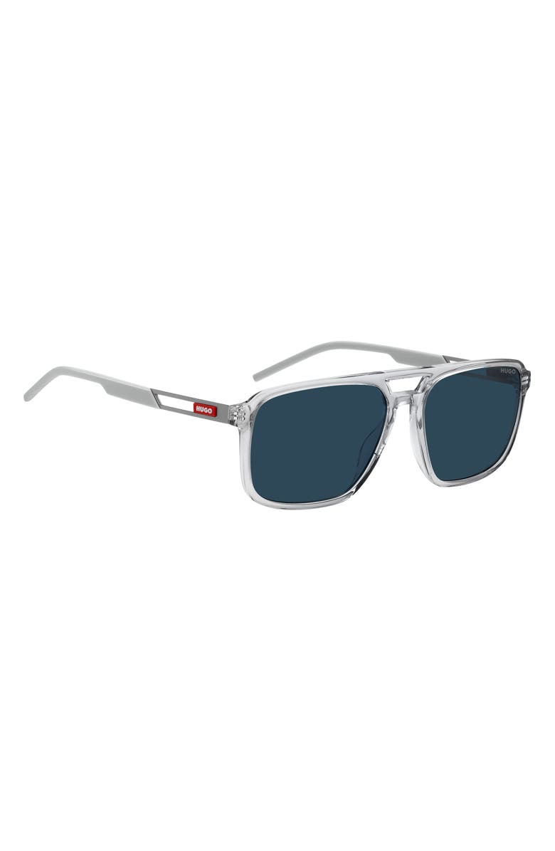 BOSS 58mm Navigator Sunglasses, Alternate, color, Grey/ Blue