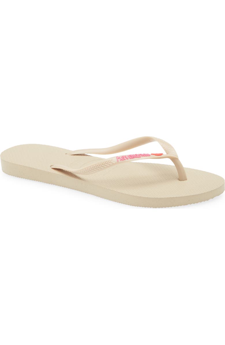 Havaianas Slim Kiss Flip Flop, Main, color, Sand Grey