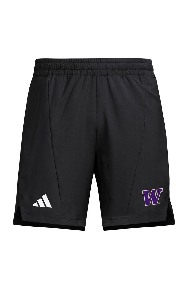 adidas Men's adidas Black Washington Huskies Program Woven Training Shorts, Alternate, color, Black