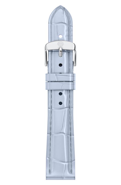 16mm Croc Embossed Leather Watch Band