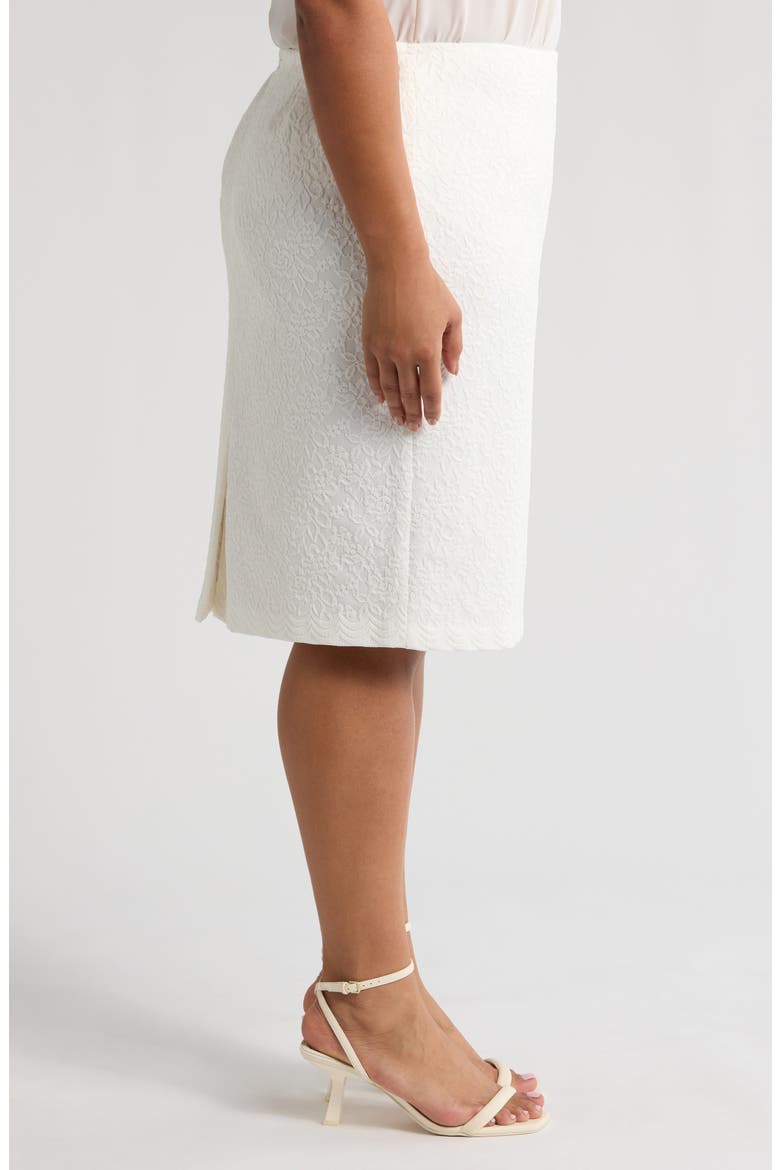 Lace Slim Skirt, Alternate, color, LILY WHITE