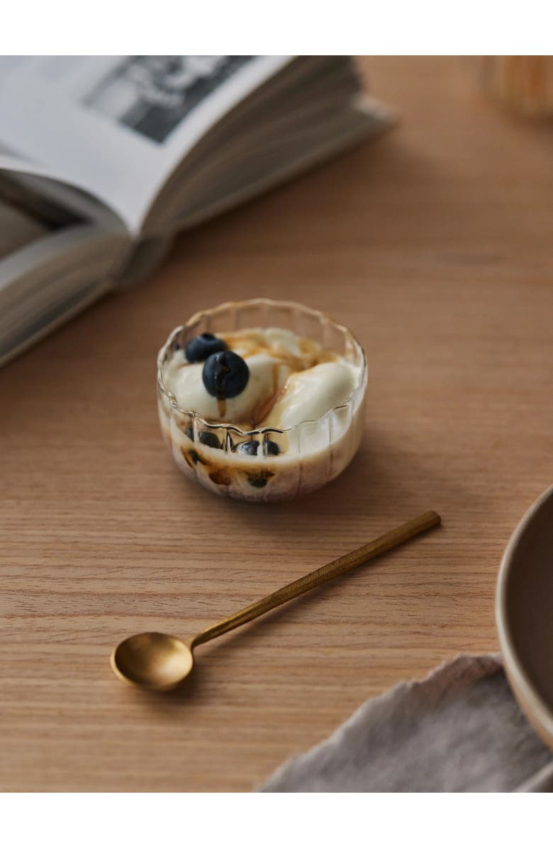 Fleck Kira Borosilicate Glass Bowl - Set of 2, Alternate, color, Brass