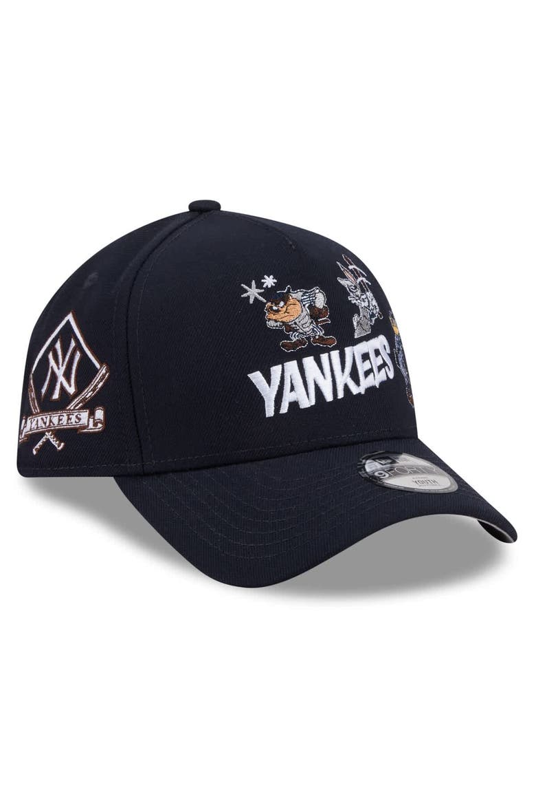 Youth New Era Navy New York Yankees Looney Tunes A-Frame 9FORTY Adjustable Hat, Main, color, Navy