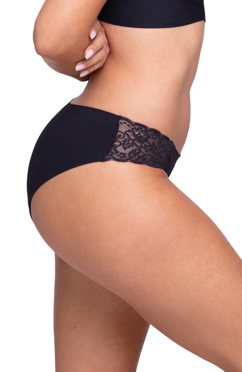 Proof<sup>®</sup> 2-Pack Period & Leak Proof Lace Moderate Absorbency Cheeky Panties, Alternate, color,