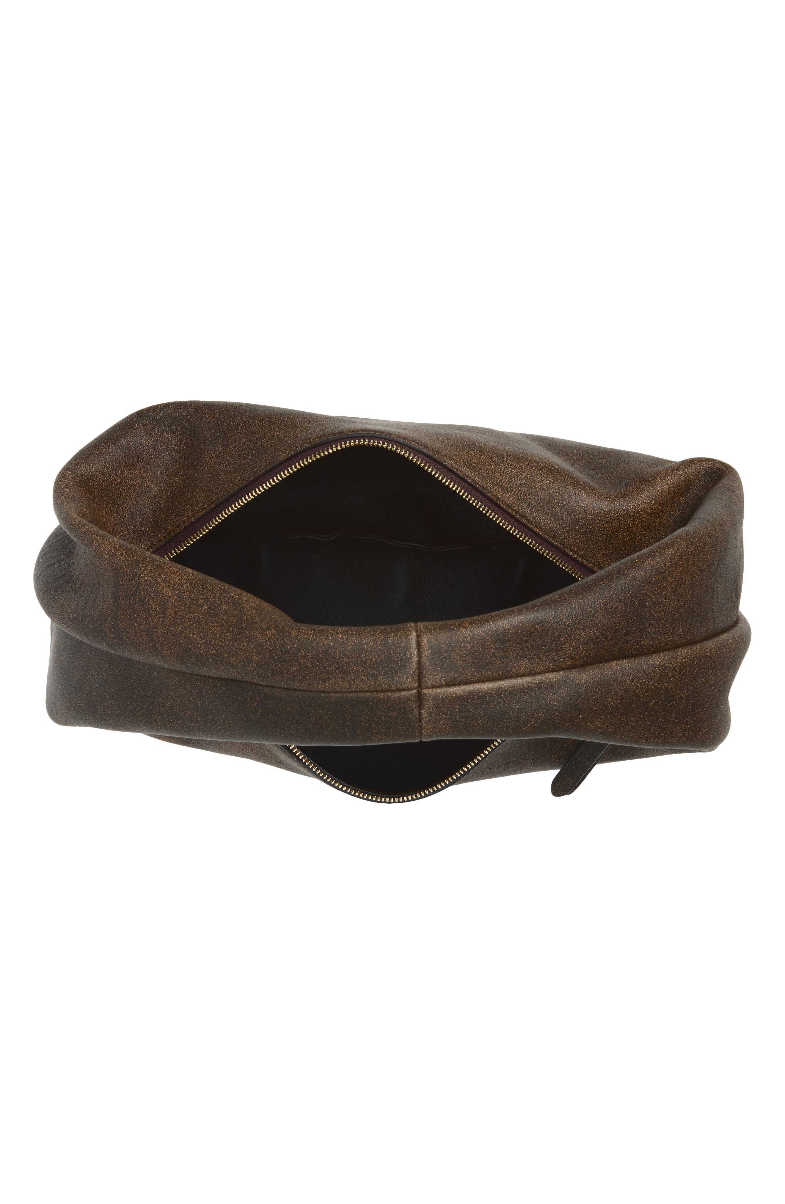 Medium Olivia Leather Hobo Bag, Alternate, color, NATURAL/ BLACK