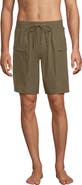 Lands' End 9 Inch Packable Cargo Swim Shorts