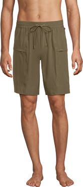 Lands' End 9 Inch Packable Cargo Swim Shorts