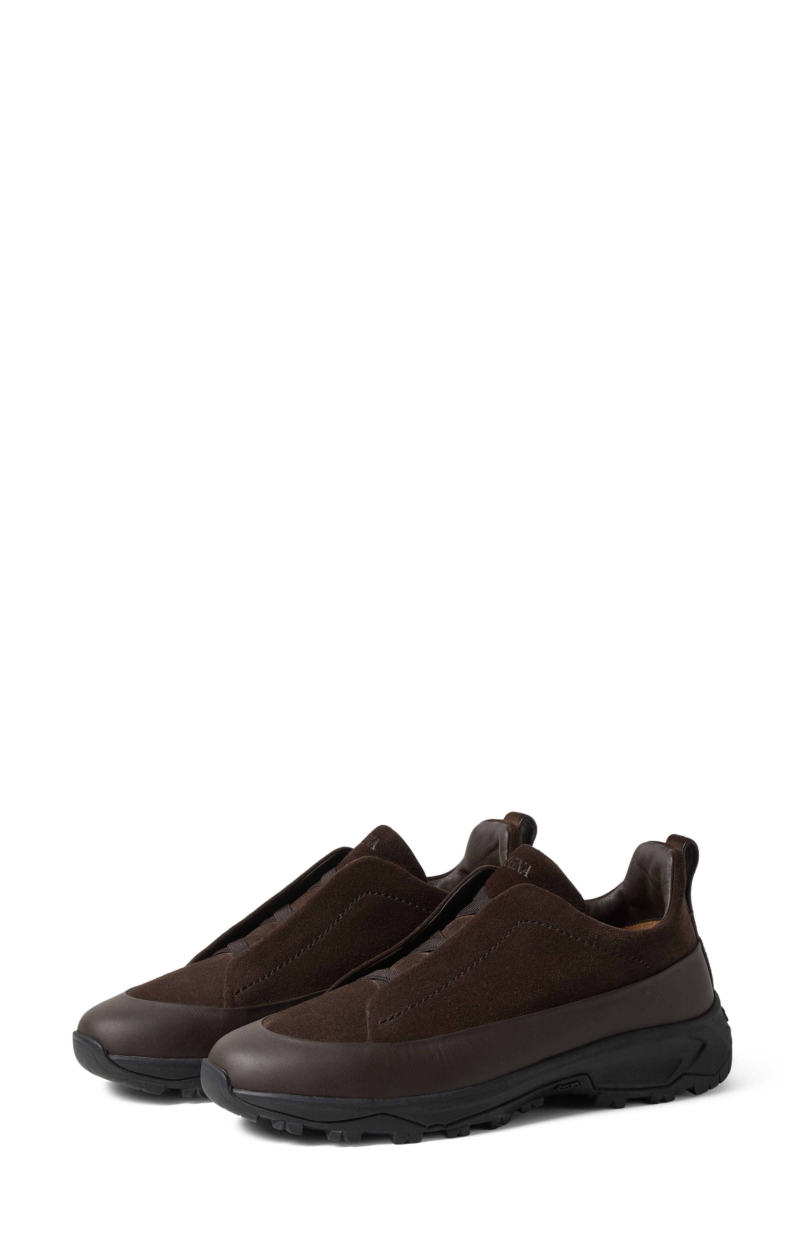 ZEGNA Triple Stitch<sup>™</sup> Monte Sneaker, Main, color, Dark Brown
