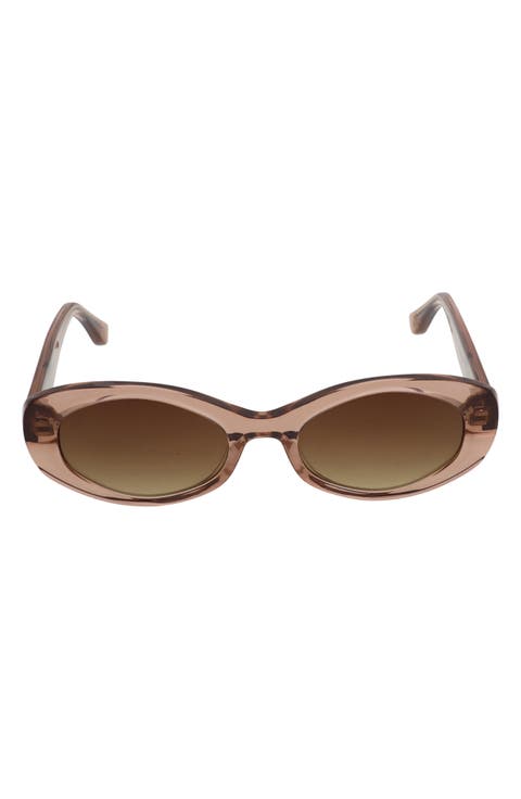 52mm Gradient Oval Sunglasses