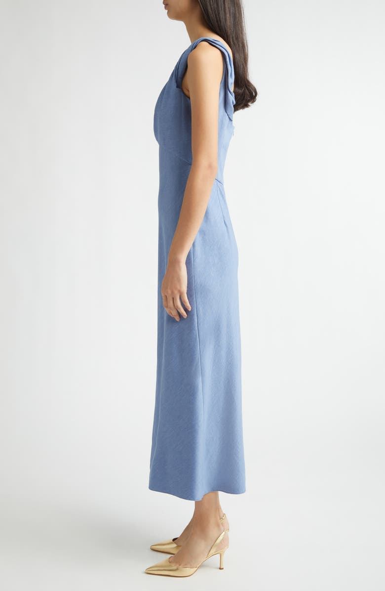 Lela Rose Cowl Neck Twist Strap Dress, Alternate, color, Bluebell