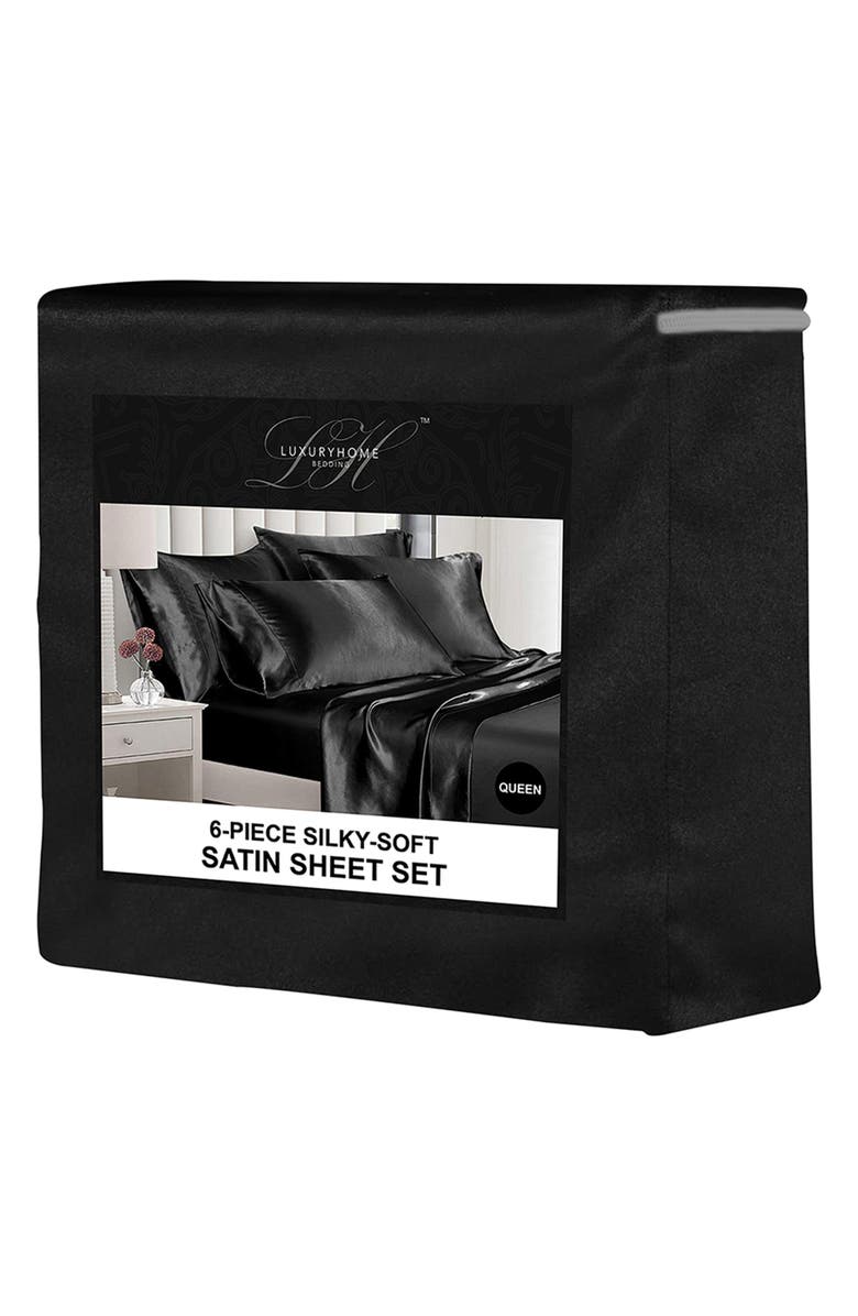 Luxury Home Satin Sheet Set, Alternate, color, 