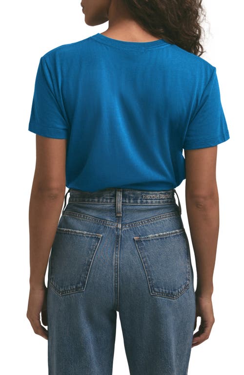 Favorite Daughter Cropped Collegiate Tee In Sapphire