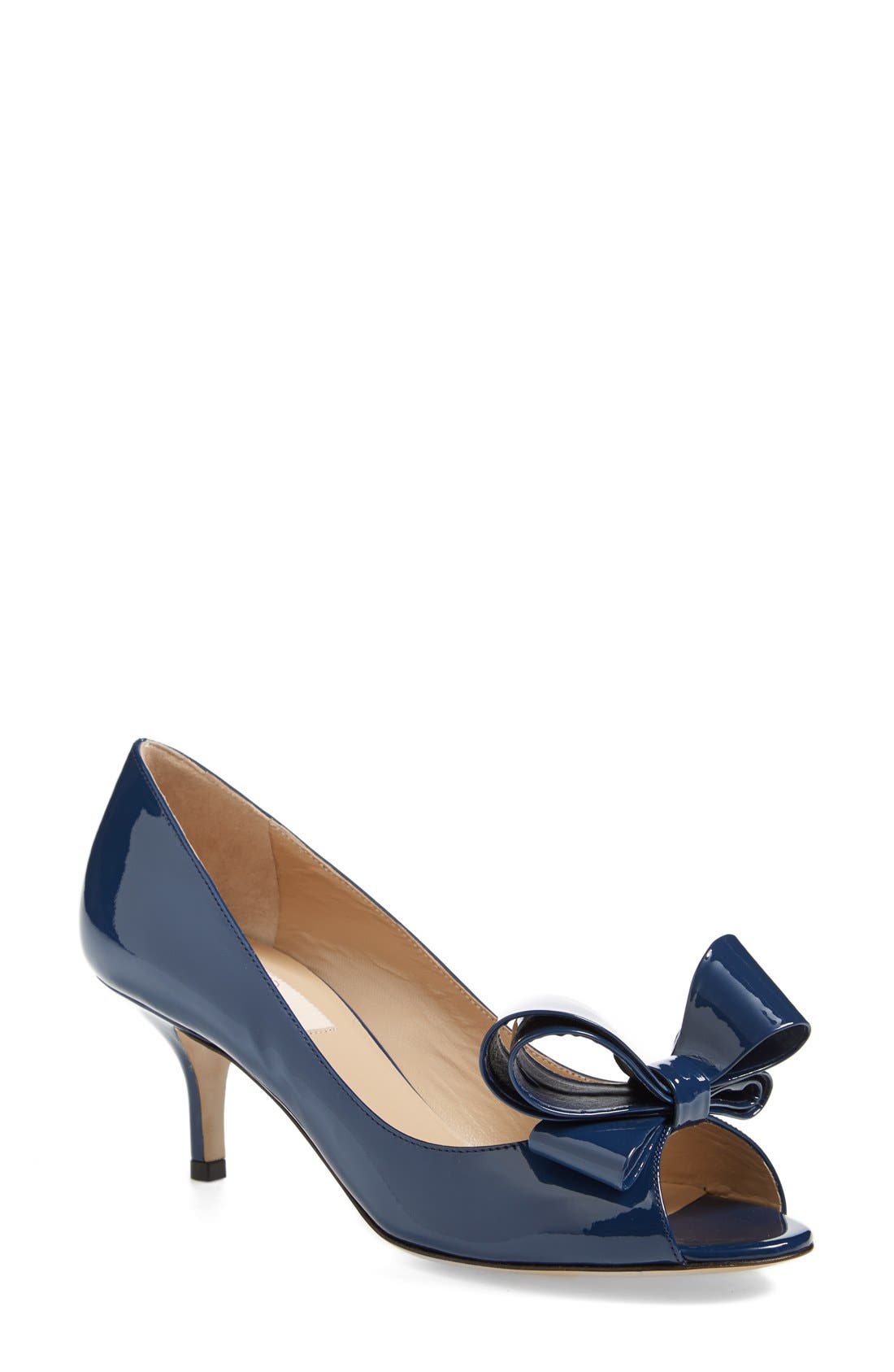 Couture Bow Pump, Main, color, DARK BLUE