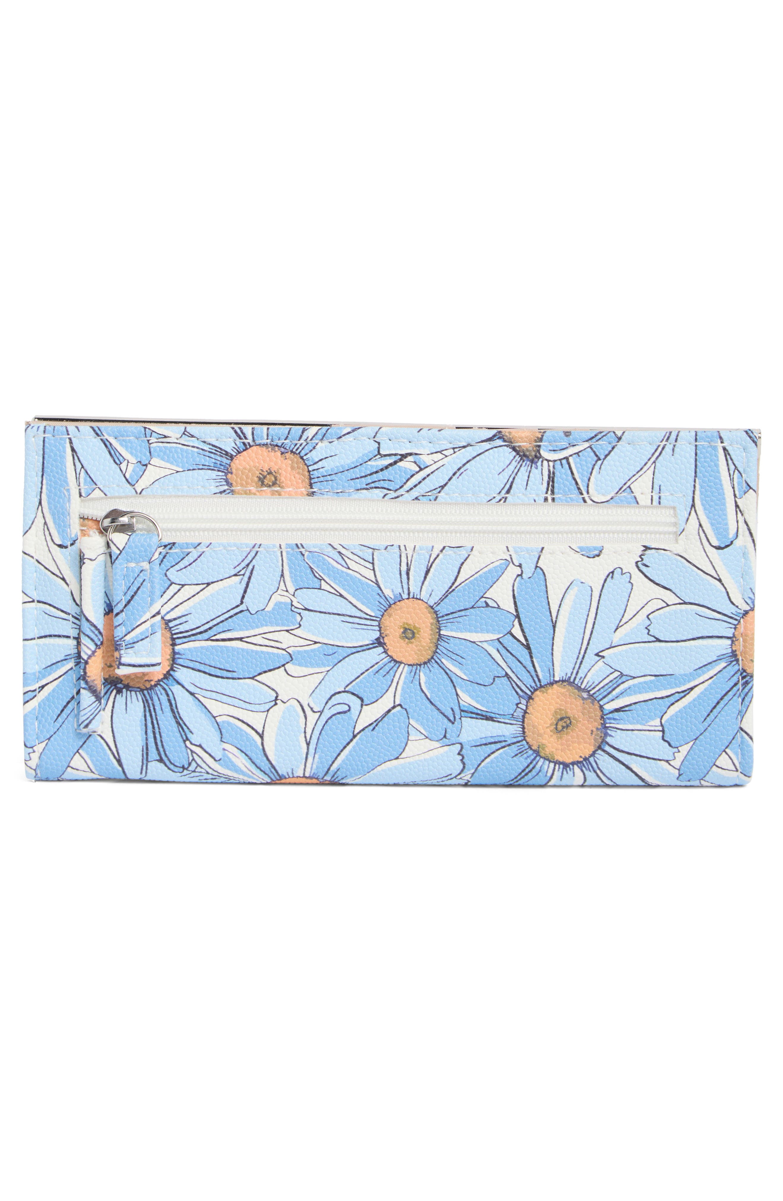 MUNDI SMALL LEATHER GOODS Floral Print Slim Clutch, Alternate, color, Daisyland