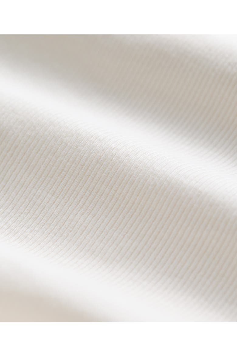 Perfect Rib Crewneck Layering Long Sleeve Tee Made With Organic Cotton, Alternate, color, Soft Ivory