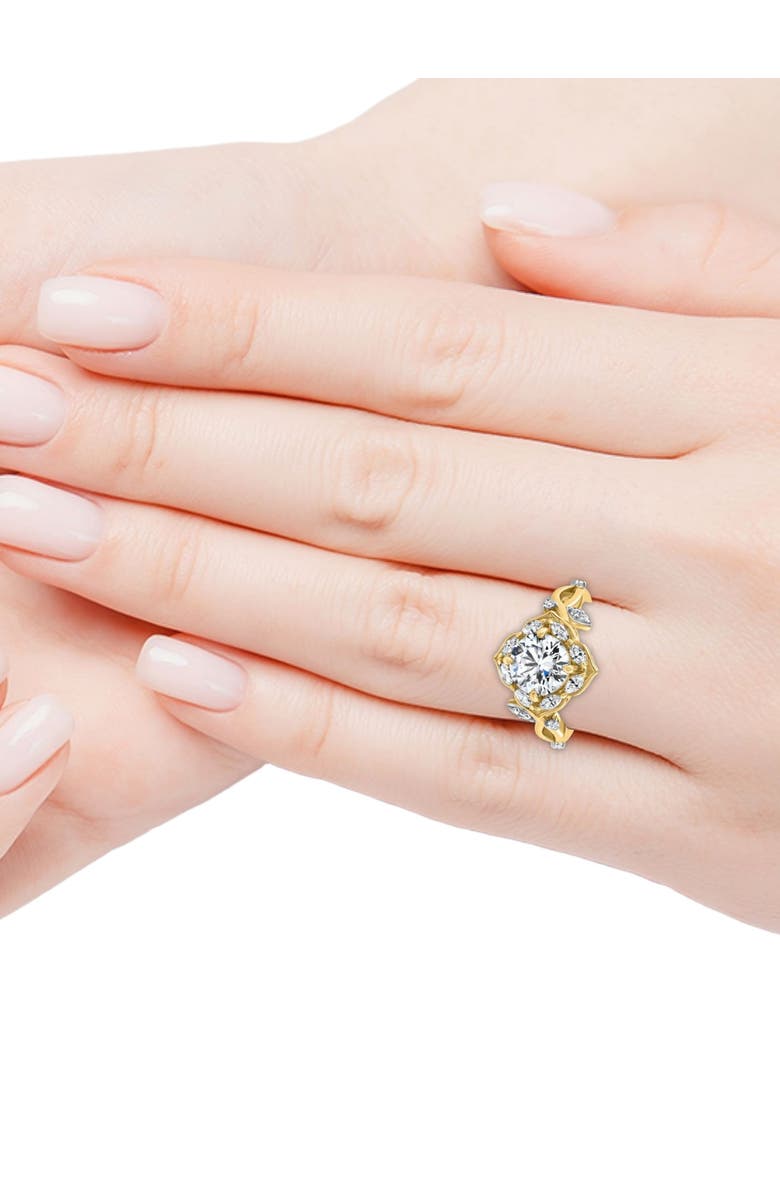 Bliss Diamond Certified 2.53Ct Diamond Engagement Vine Petal Ring 14k Gold Lab Grown, Alternate, color,