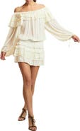 Cynthia Rowley Ruffle Pleated Micro Skirt