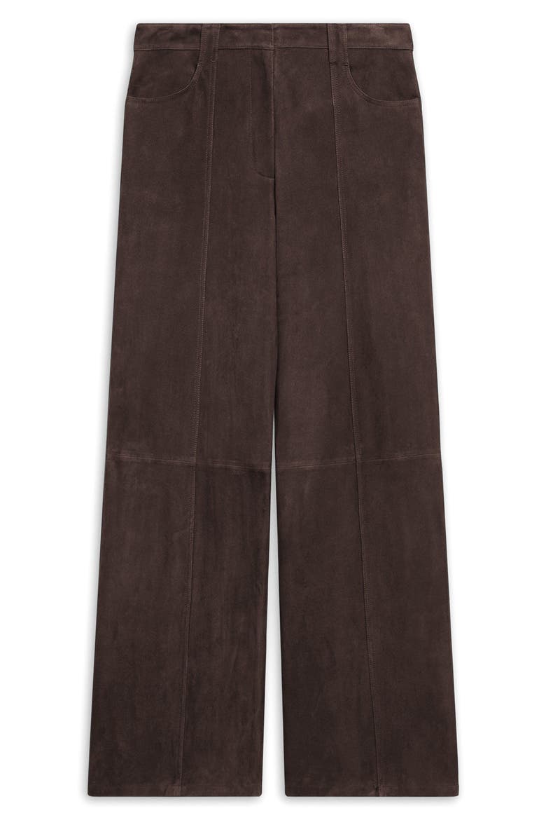 Wide Leg Suede Jeans, Alternate, color, CACAO - DAJ