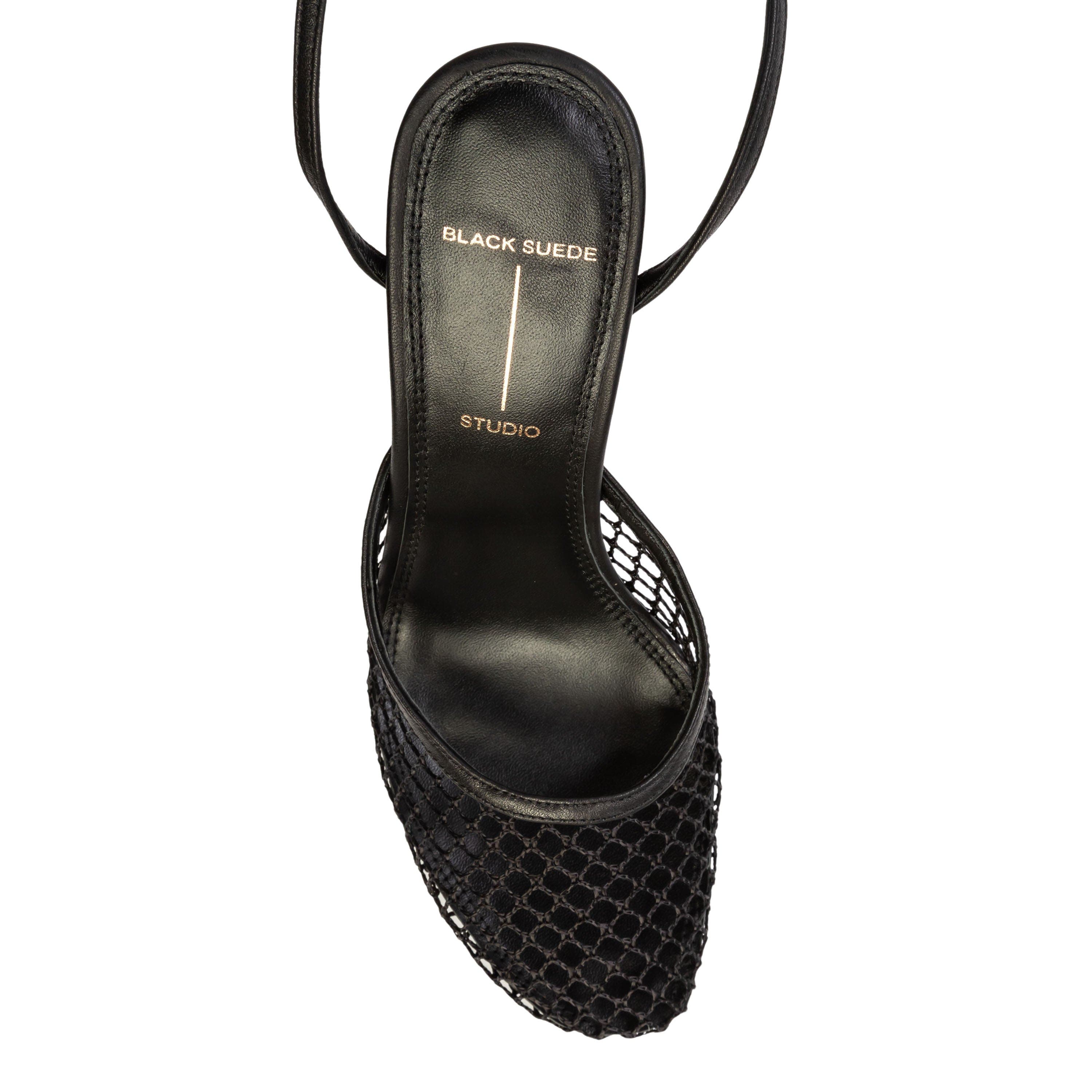 BLACK SUEDE STUDIO Millie100 Mesh Sandal, Alternate, color, Black Woven Mesh