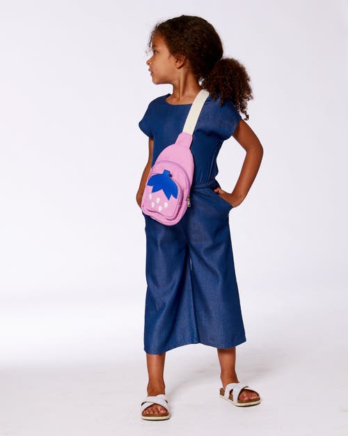 Deux Par Deux Little Girl's Chambray Jumpsuit Navy Blue In Navy Blue