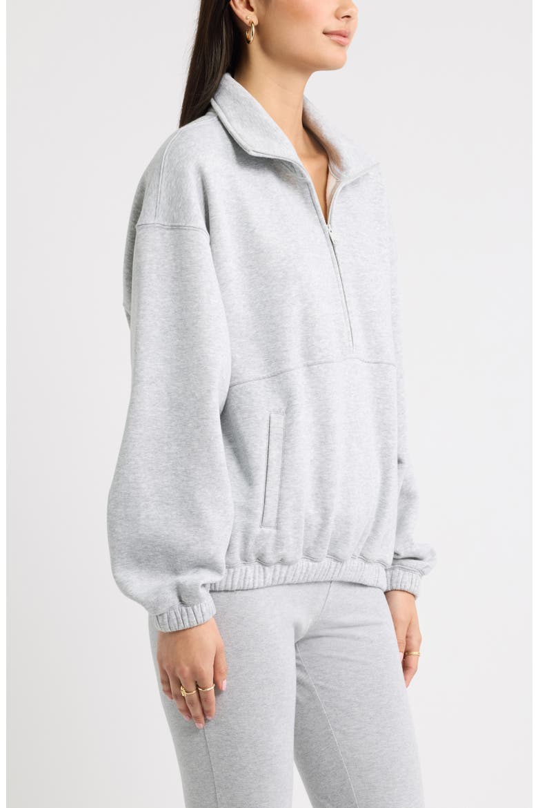 Half Zip Sweatshirt, Alternate, color, GREY SOFT HEATHER