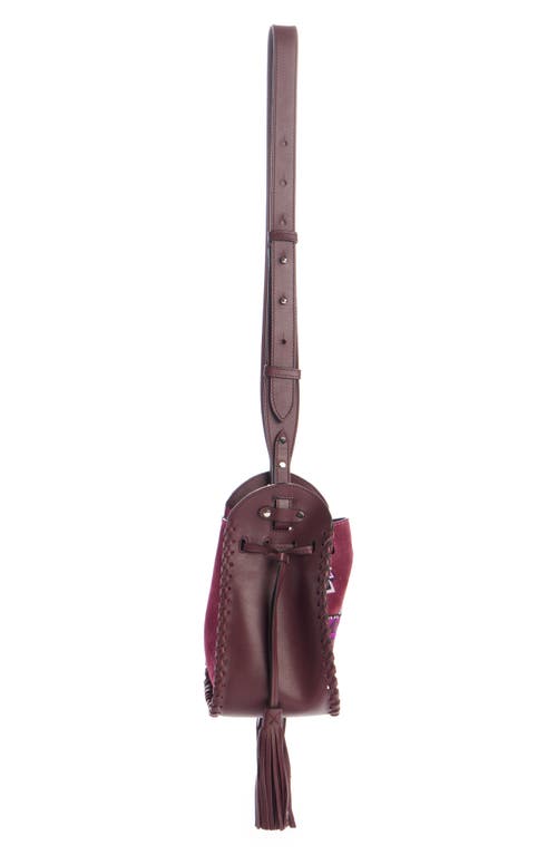 ISABEL MARANT ISABEL MARANT MINI SILAO EMBROIDERED SUEDE BUCKET BAG 